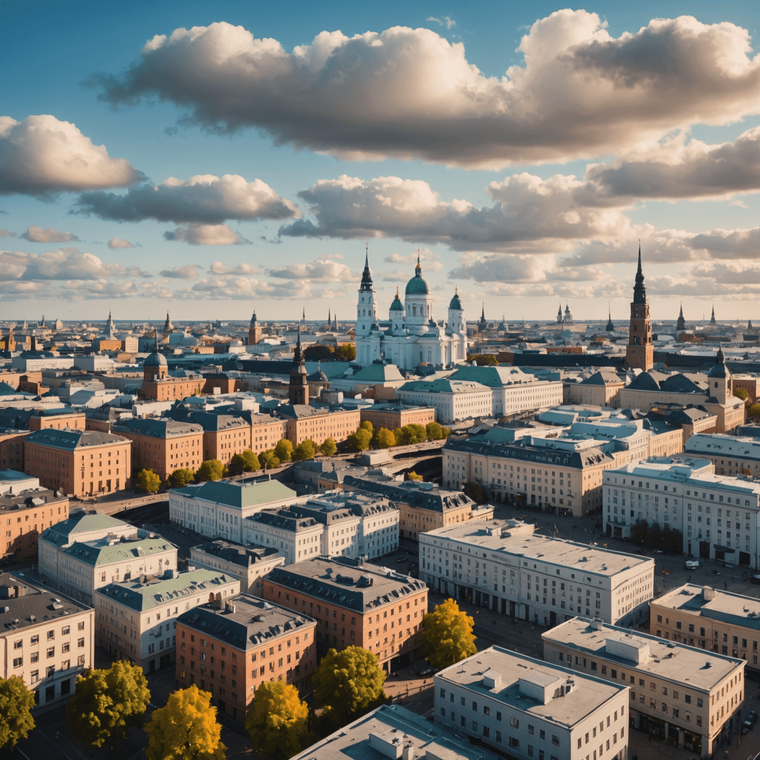 Helsinki skyline with modern business district, showcasing the vibrant Finnish market