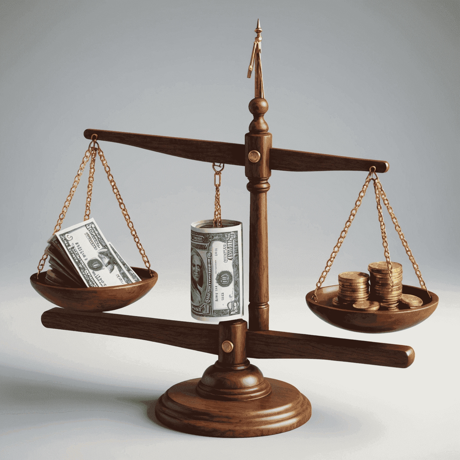 A balanced scale showing different asset classes such as stocks, bonds, real estate, and cash, representing the concept of asset allocation