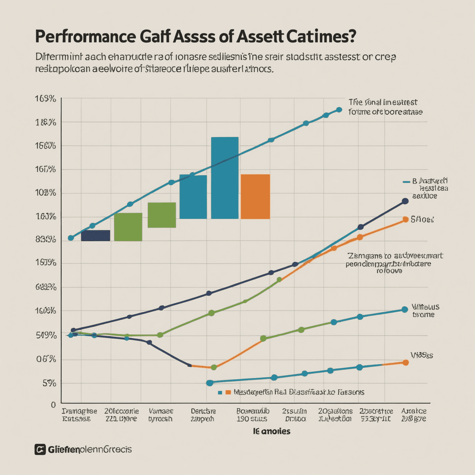 A graph showing the performance of different asset classes over time, illustrating how they may move independently of each other