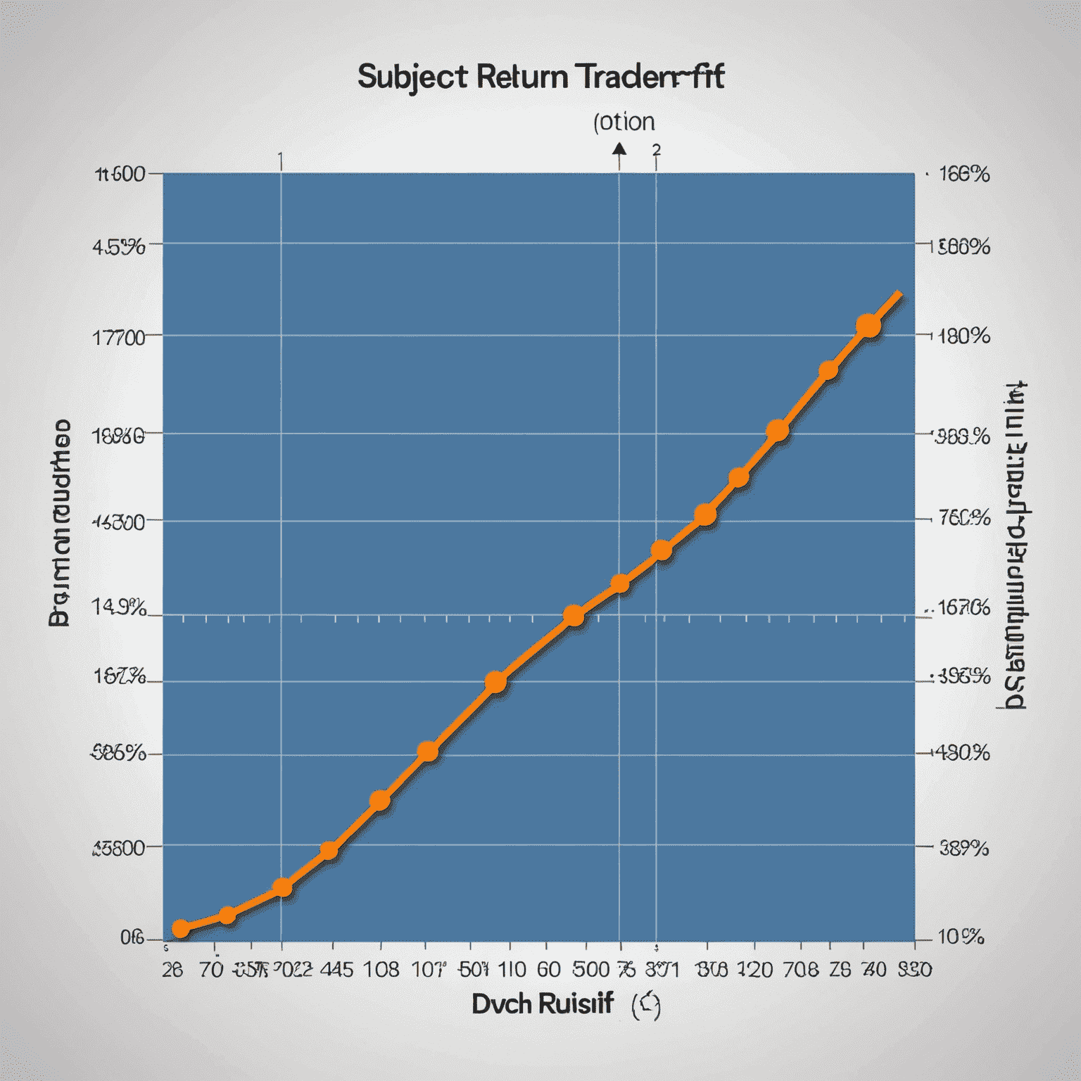 A graph showing the risk-return tradeoff, with a curve illustrating how higher potential returns correlate with higher levels of risk